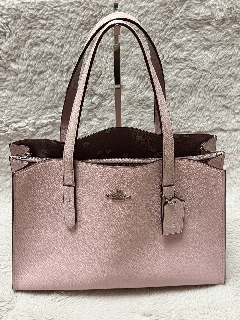 Coach Blush Charlie Carryall Tote with silver Hardware